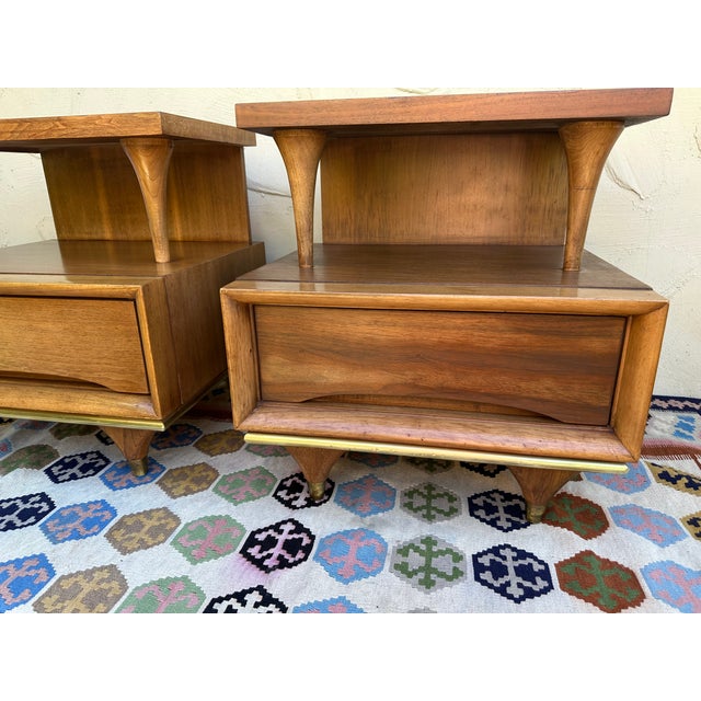 1960s 1960s Kent Coffey the Elegante Nightstands With Drawer - A Pair For Sale - Image 5 of 18