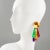 Stunning statement oversized dangling chandelier Lucite clip-on earrings created by Harriet Bauknight for Kaso. They...