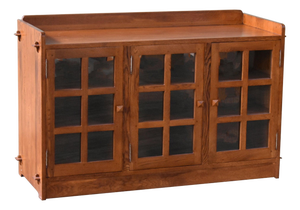 Mission Oak 3 Door Console - Michael's Cherry (Mc1)