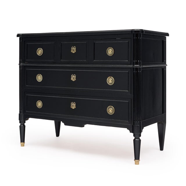 Chest of Drawers, Louis XVI Style, French Antique, Ebonized For Sale In Austin - Image 6 of 9