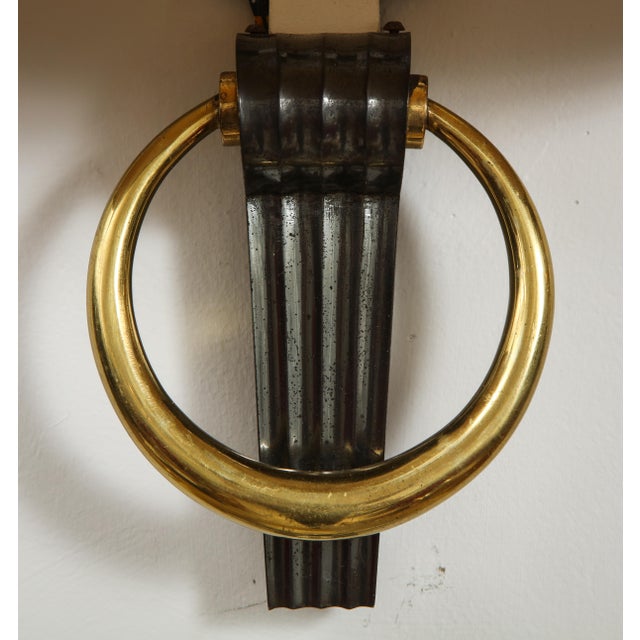 Bespoke Bronze Sconces in the French 40s Manner - a Pair For Sale In New York - Image 6 of 7