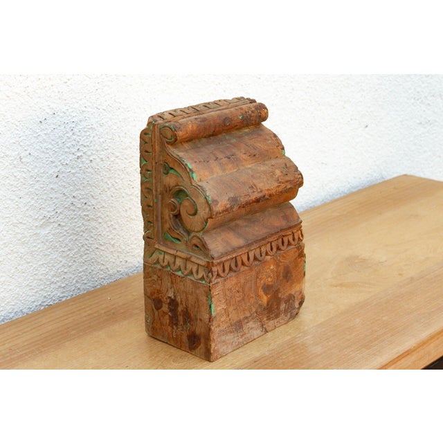 Authentic Northern India Teak Corbel For Sale - Image 4 of 7