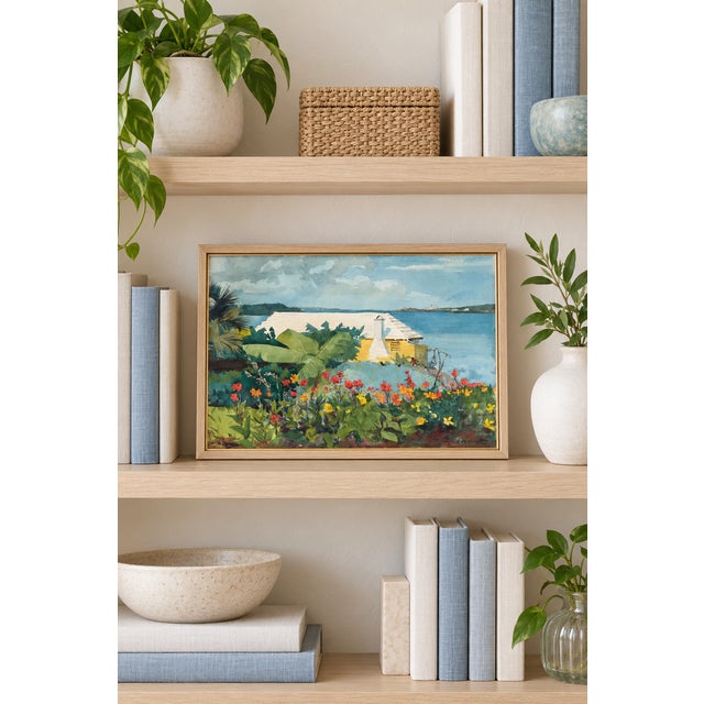 Traditional 1899 Vintage Coastal Landscape Art Print, Bermuda by Winslow Homer - 12" X 8" For Sale - Image 3 of 7