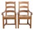 Vintage Armchairs in Oak with Rush Weave, Set of 2 For Sale