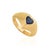 Not Yet Made - Made To Order 14k Gold Fluted Vintage Dome Ring Size 4 With Heart-Cut Blue Sapphire For Sale - Image 5 of 18