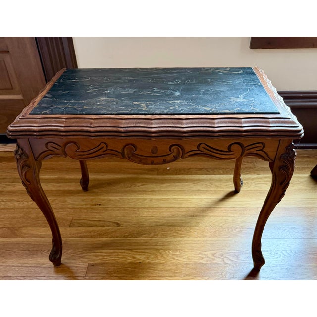 This pretty accent table is perfect for almost any room in your house. The cabriole legs are most likely Louis XV...