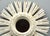 Organic White-Washed Carved Wood Sunburst Mirror For Sale - Image 6 of 11