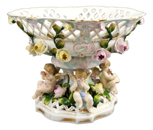 Putti Musical Quartet Centrepiece from Plaue Schierholz, 1900s