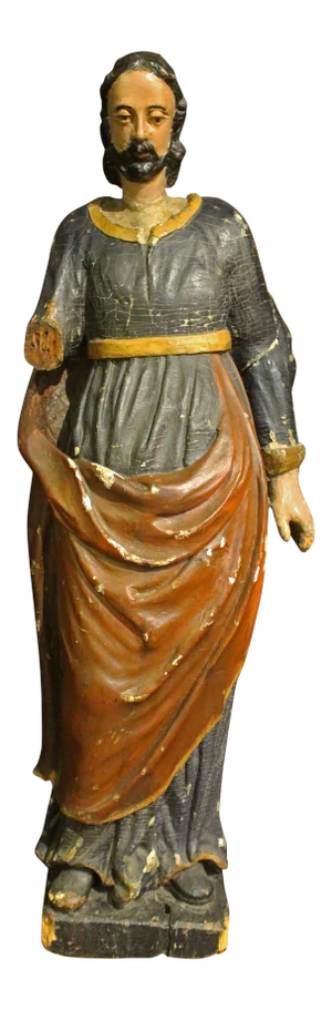 18th Century Wood Sculpture of a Saint