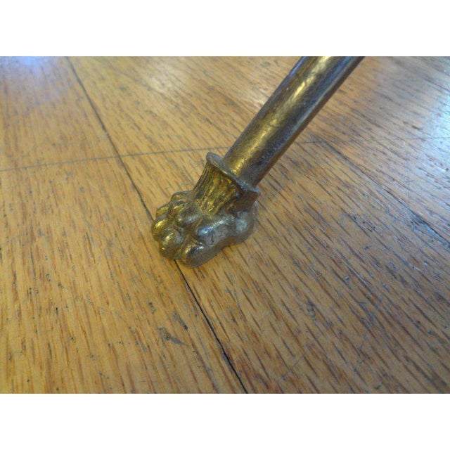 1940's French Neoclassical Style Brass Side Table For Sale In Houston - Image 6 of 8