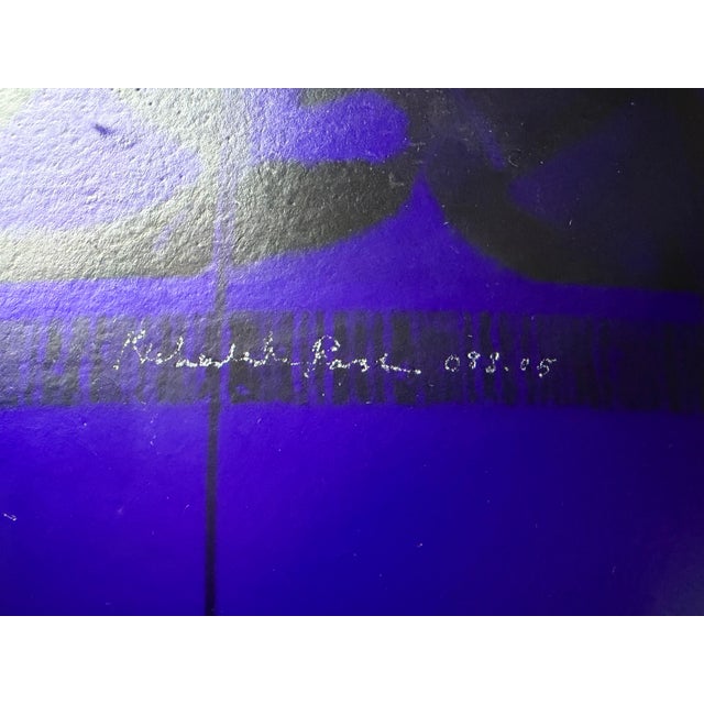 Signed Richard Ritter 14” Studio Art Glass Charger Plate, 2005 For Sale - Image 13 of 13