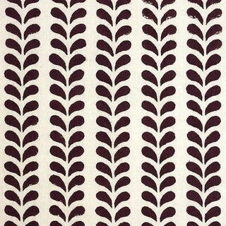 Schumacher X Molly Mahon Bindi Fabric in Aubergine For Sale