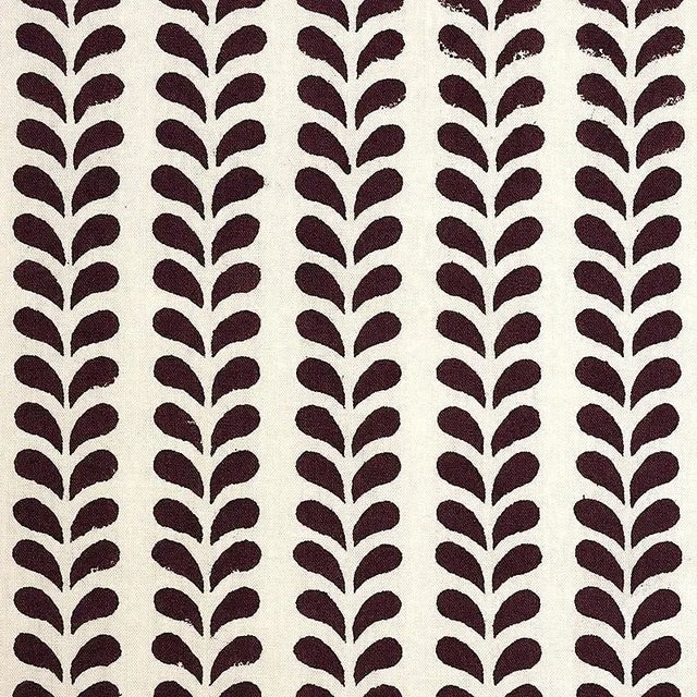 Schumacher X Molly Mahon Bindi Fabric in Aubergine For Sale