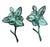 Chapman Manufacturing Company Pair of Vintage Verdigris Brass Floral Sculptures / Candle Holders – Hollywood Regency / Botanical Style For Sale - Image 4 of 10