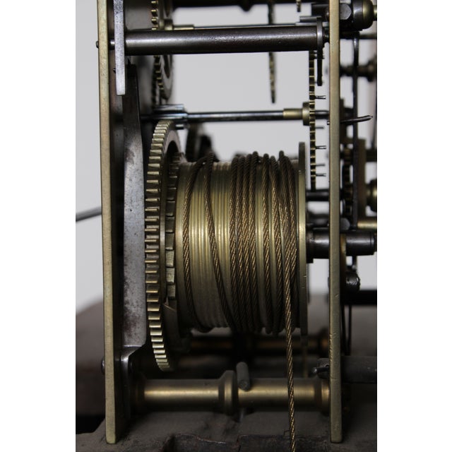 Antique 18th C. English 8 Day Flame Mahogany Grandfather Clock For Sale - Image 17 of 18