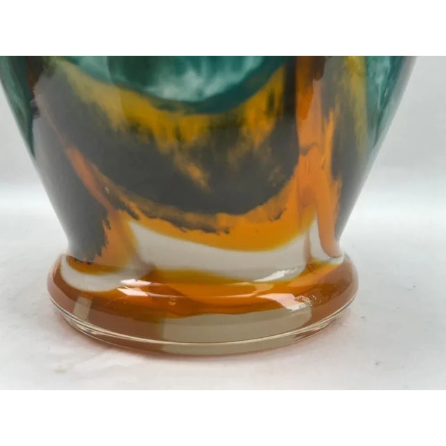Green Vintage Space Age Multiple Colors Opaline Florence Vase, 1958 For Sale - Image 8 of 10