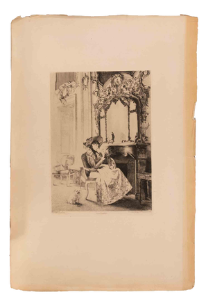 Ricardo De Los-Rios, l'Attente, 1800s, Etching on Paper