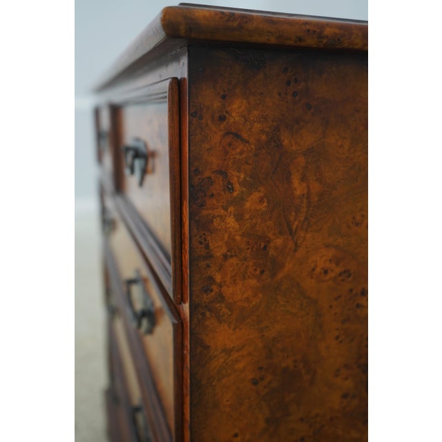 Theodore Alexander George III Burl Wood Bachelors Chest For Sale - Image 14 of 18