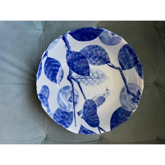 Vintage Blue and White Ceramic Bowl For Sale - Image 4 of 4