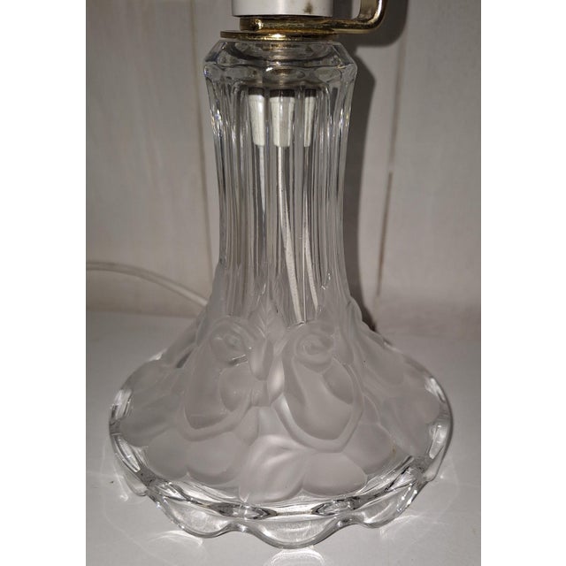 Vintage Bedside Lamps with Crystal Glass Base, 1970s, Set of 2 For Sale - Image 11 of 12