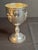 Vintage Israeli Sterling Silver Kiddush Cup Grape Cluster Goblet Gold Wash 114g For Sale - Image 4 of 15