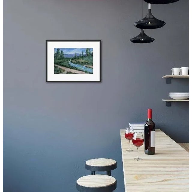 Contemporary Original Oil Painting Landscape, Swimming Hole For Sale - Image 3 of 12