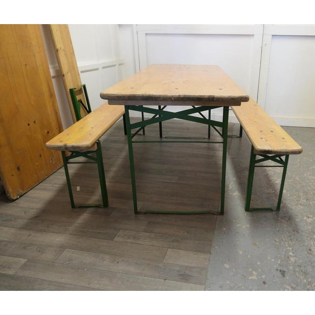 Pine Picnic Table and Benches, 1960, Set of 3 For Sale - Image 4 of 10