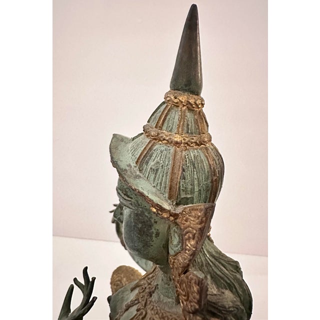 Large Bronze Gilt Figure on a Base For Sale - Image 4 of 11