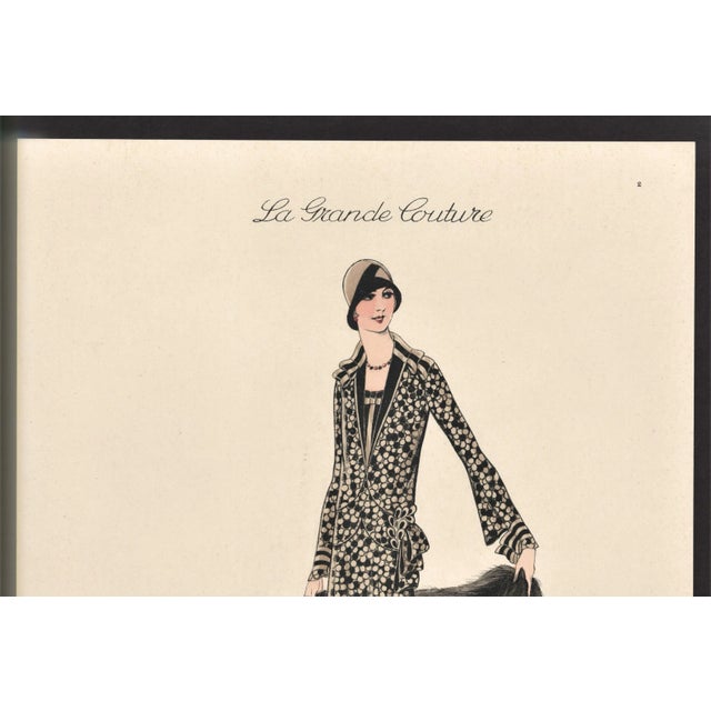 This is a fabulous Art Deco fashion plate from a collection called “La Grande Couture” published in France in the late...