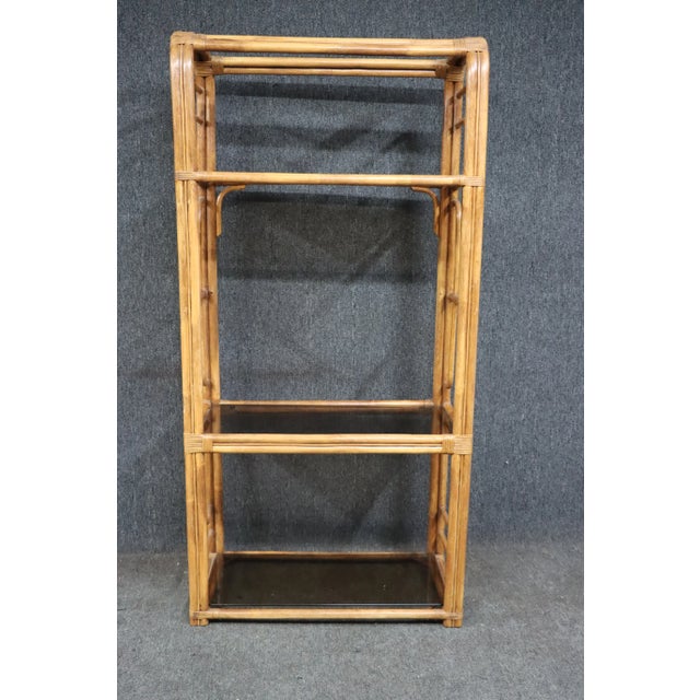Mid Century Faux Bamboo Etagere For Sale - Image 9 of 9