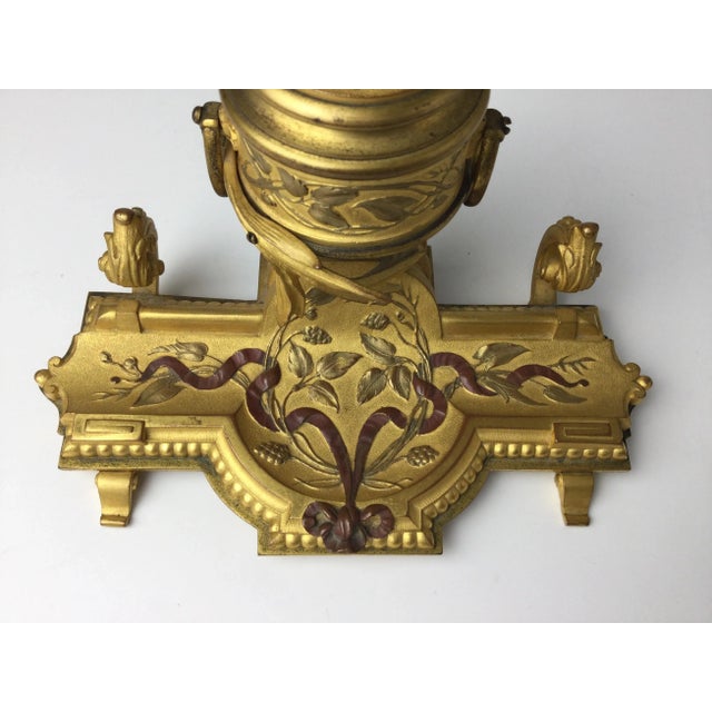 Gold 19th Century Gilt Bronze French Inkwell For Sale - Image 8 of 10