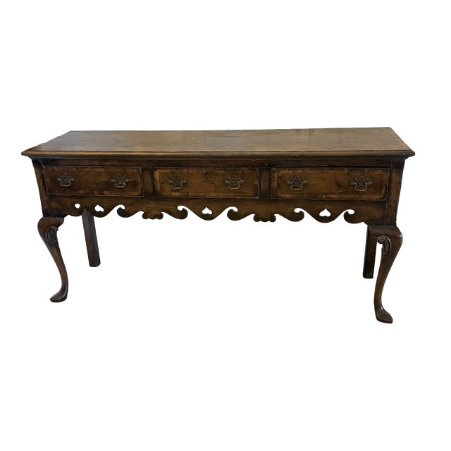 Antique Georgian Oak Console Table, 1900s For Sale