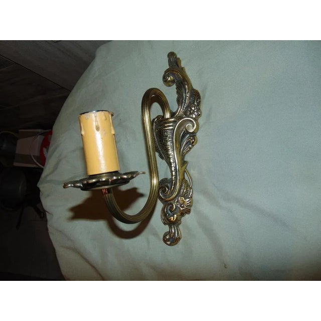 Metal Vintage Brass Wall Lamp, 1970s For Sale - Image 7 of 7