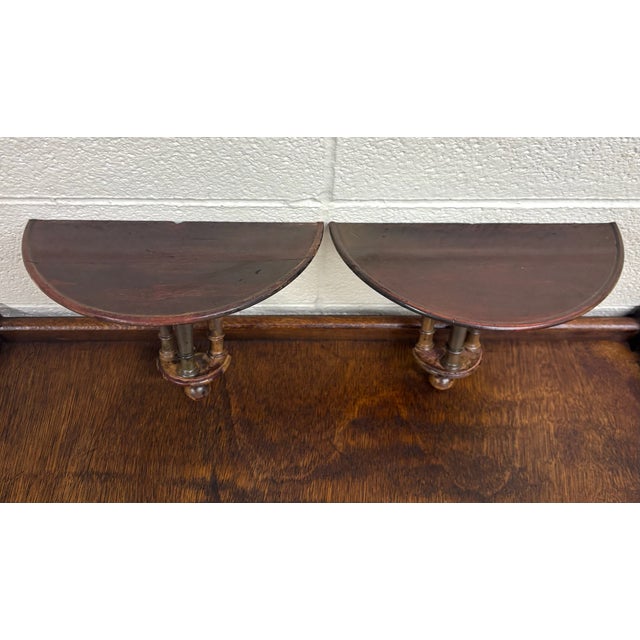 Vintage Classic Colonial Revival Wooden Wall Shelves - Pair For Sale - Image 4 of 12