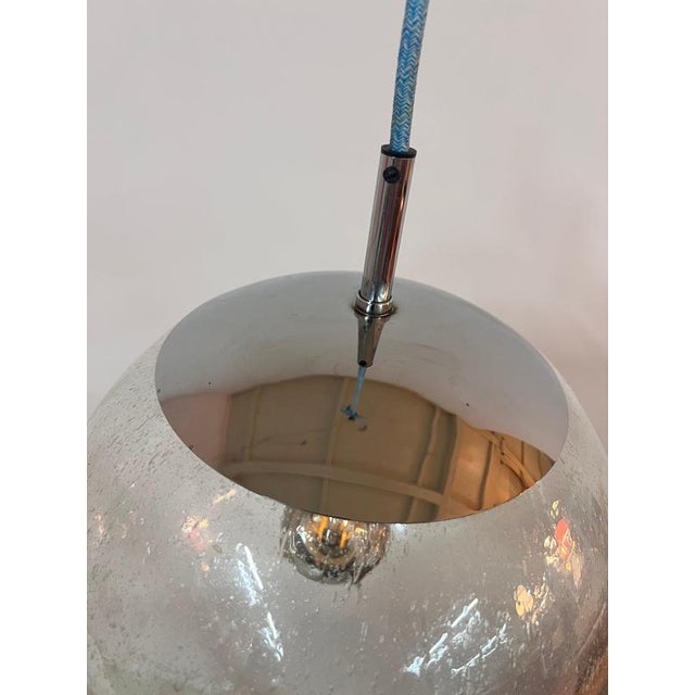 Glass and Chrome Globe Lamp from Hustadt Leuchten For Sale - Image 5 of 11