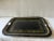 Antique Folk Art Black and Gold Tole Metal Tray For Sale - Image 4 of 11
