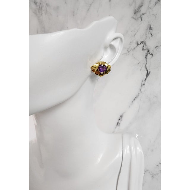 ♥ Product Summary ♥ Main Stone: Amethyst Metal: 14k Yellow Gold Stone Cut: Heart Dimensions: 17mm x 13mm Closure: Butterfly