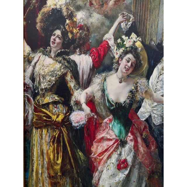 20c European Artisan Paris Gold Beech Fabric Wall Art For Sale - Image 12 of 15