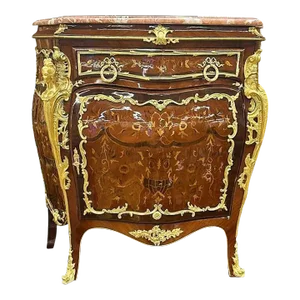 Italian Style Copper Commode Marble Topped