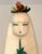 The Sculpture is Carved Alabaster with Turquoise Inlay on a Carved Wooden Base of a Corn Maiden By Matthew Panana (Jemez...