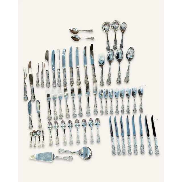 Antique Reed and Barton Francis 1 Sterling Silver Service- 61 Pieces For Sale - Image 11 of 12