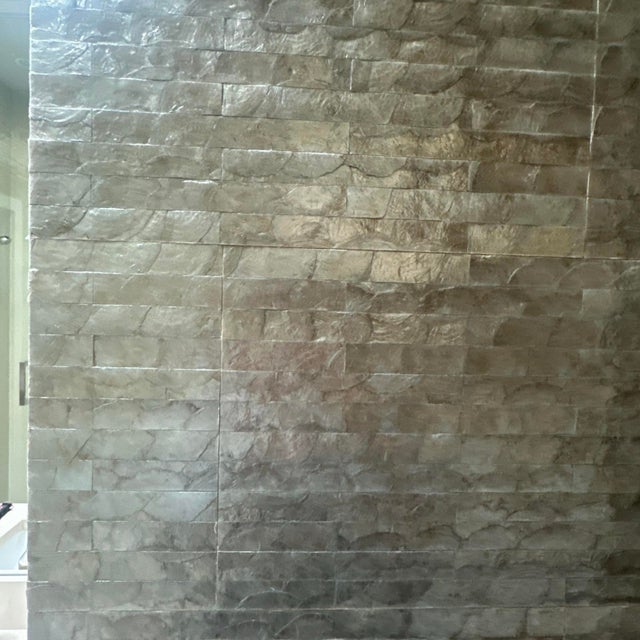 6 tiles included. Flexi’s patent-pending design allows for wrapping virtually any curved surface. Genuine capiz shells are...