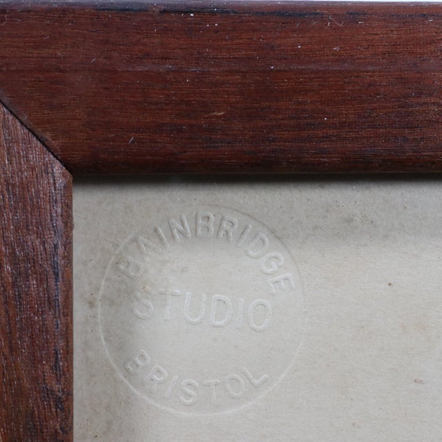 Cream 1970s Listed American Artist Elmo Gideon Fine Original Oil French Street Scene For Sale - Image 8 of 10