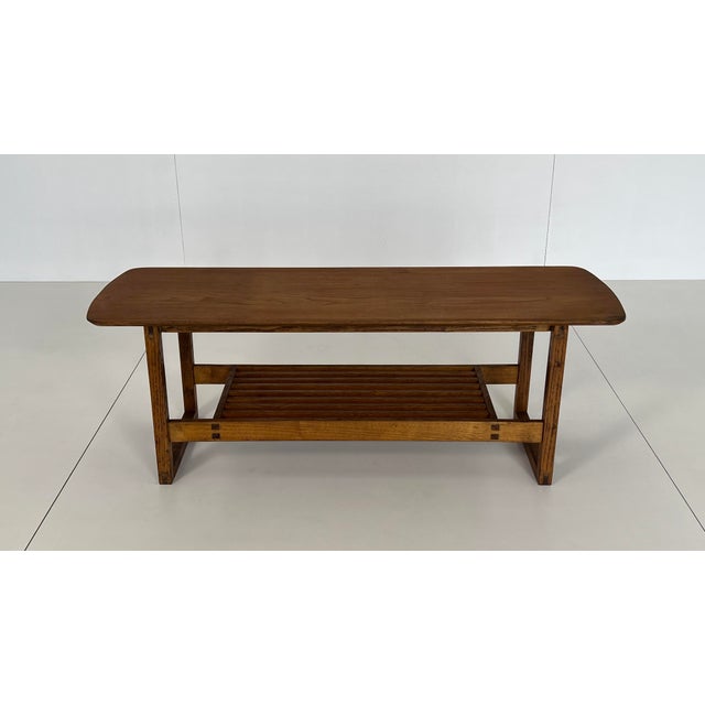 Danish Wooden Bench, 1950s For Sale - Image 10 of 10