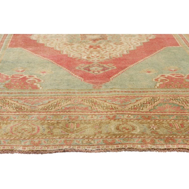 Vintage Turkish Oushak Rug - 06'03 X 09'08 For Sale - Image 4 of 9
