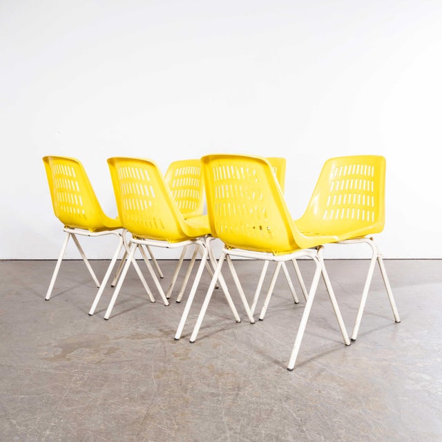 Italian Yellow Stacking Chairs, 1970s, Set of 6 For Sale - Image 13 of 18