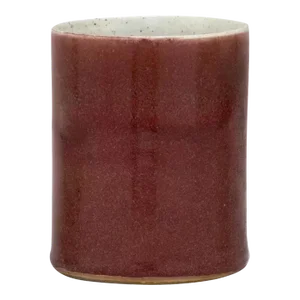 19th Century Chinese Porcelain Cylinder Vase in Sang de Boeuf Oxblood Glaze