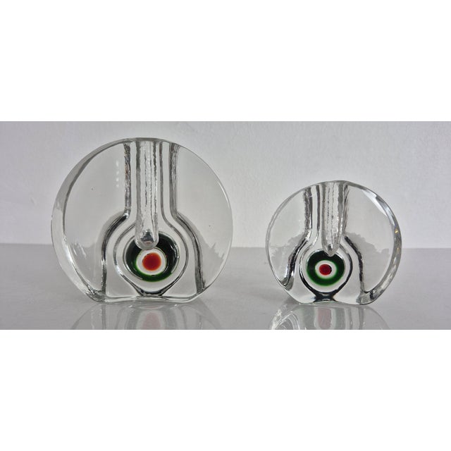Mid-Century Modern Pop Art Glass Vases by H. Düsterhaus for Walther-Glas, Germany, 1960s, Set of 2 For Sale - Image 3 of 17