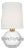 AERIN by Visual Comfort Signature Breslin 16" Cordless Accent Lamp in Clear Glass with Linen Shade For Sale