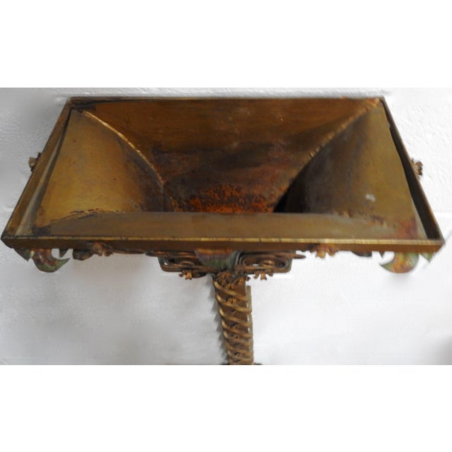 Metal Hand-Painted Italian Wall Planter For Sale - Image 7 of 9